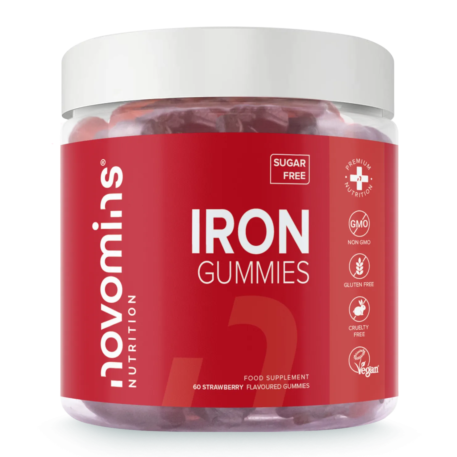 Iron SugarFree Gummies Gentle Stomach Iron Supplement with Vitamin C