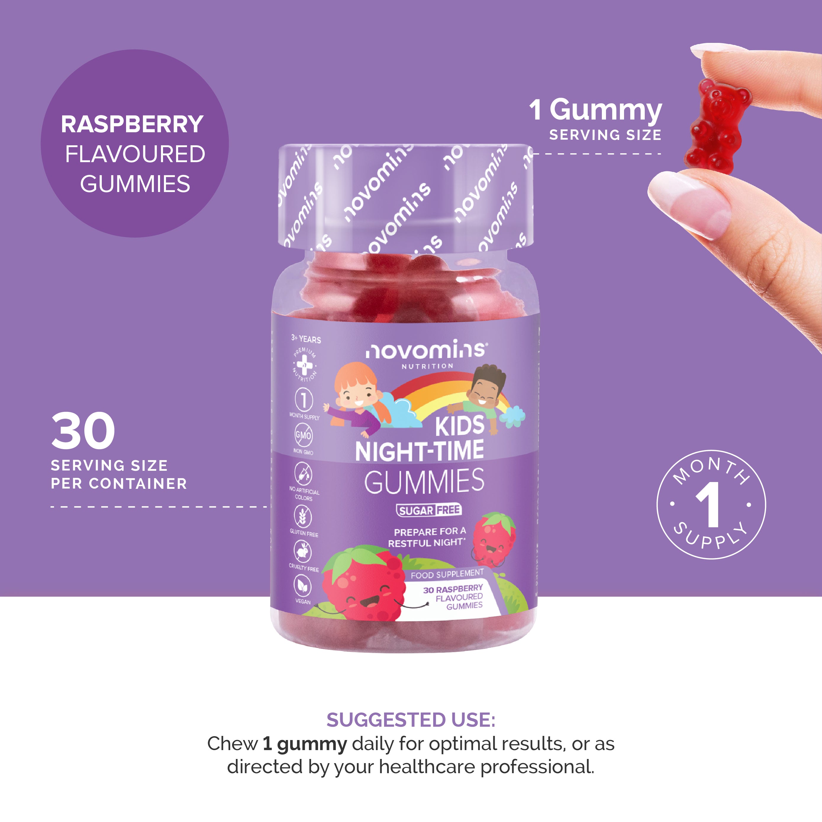 Shop Kids Sleep Gummies Online | Vegan-Certified – Novomins Nutrition