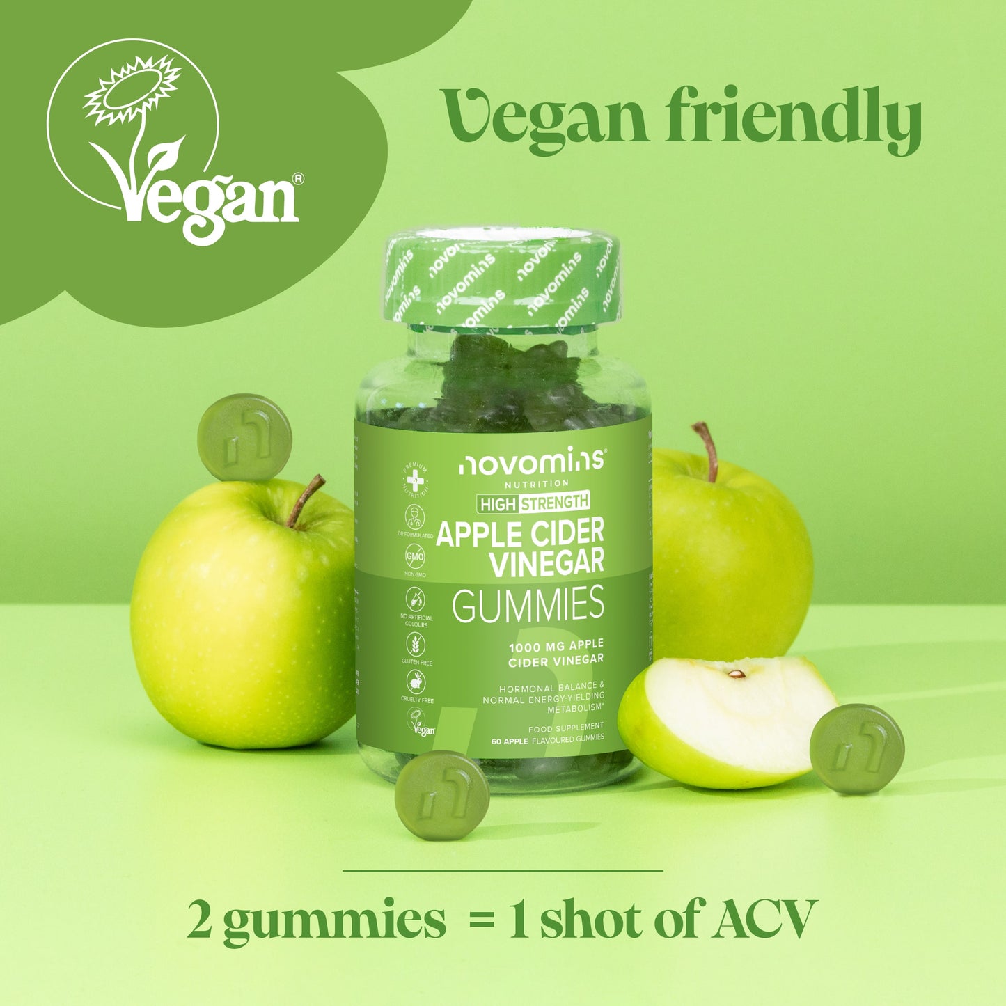 apple cider vinegar gummies are vegan and vitamin b6 in our chewable apple cider vinegar tablets helps in the conversion of food into energy