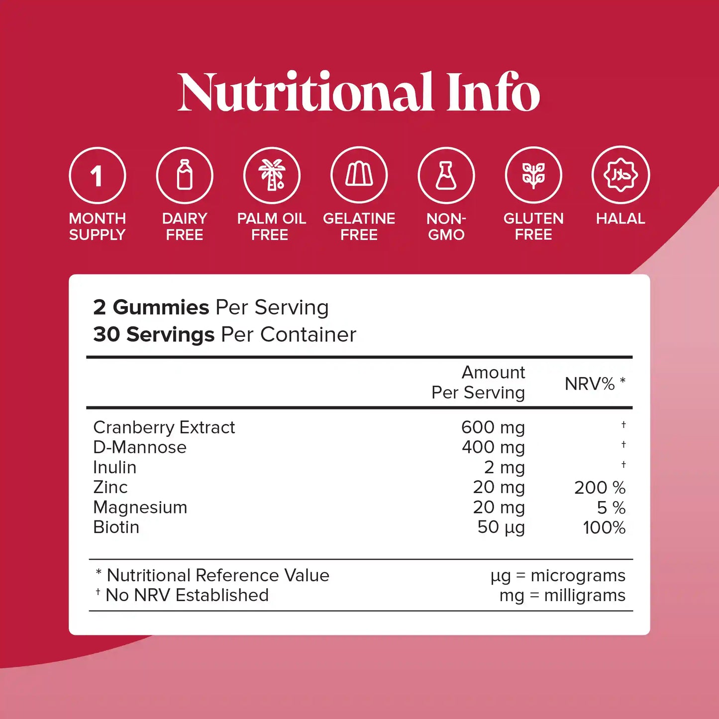 novomins chewable cranberry and d mannose tablets with inulin zinc and magnesium cystitis