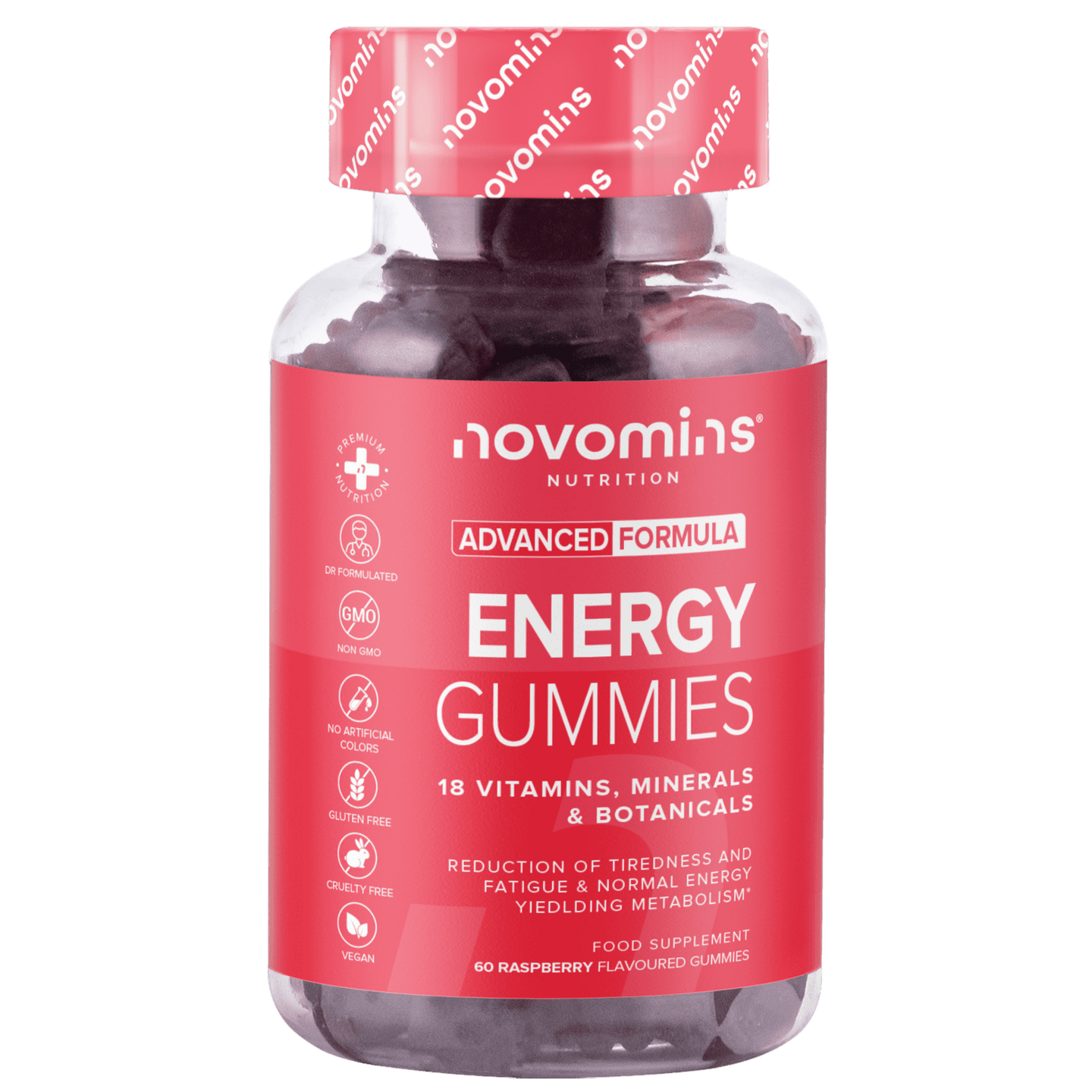 Energy Gummies | Vitamin B Complex | Advanced Formula | No Caffeine ...