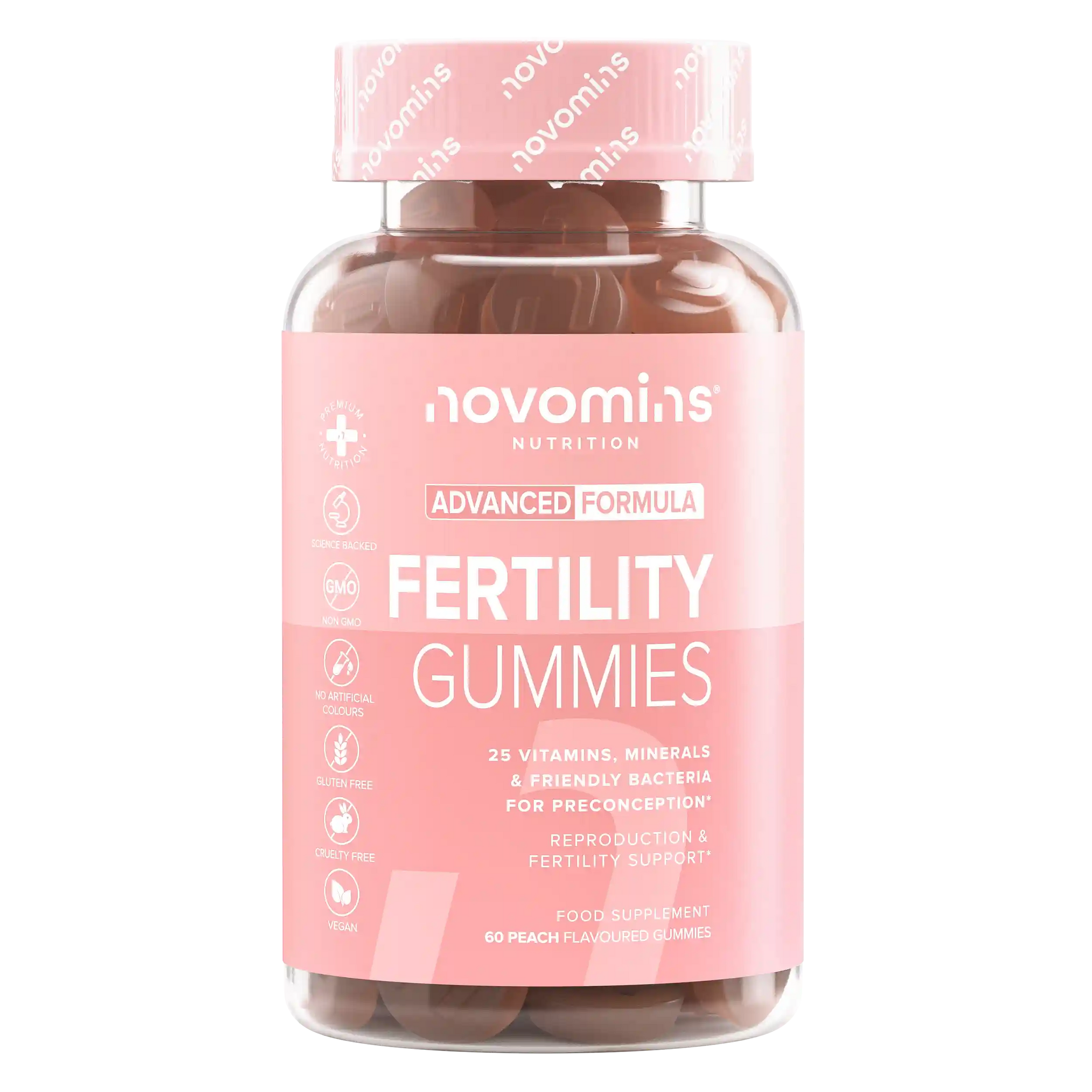 Novomins Fertility Supplements for Women Trying to Conceive with Advanced Formula with 26 Vitamins, Minerals and Friendly Bacteria for Preconception