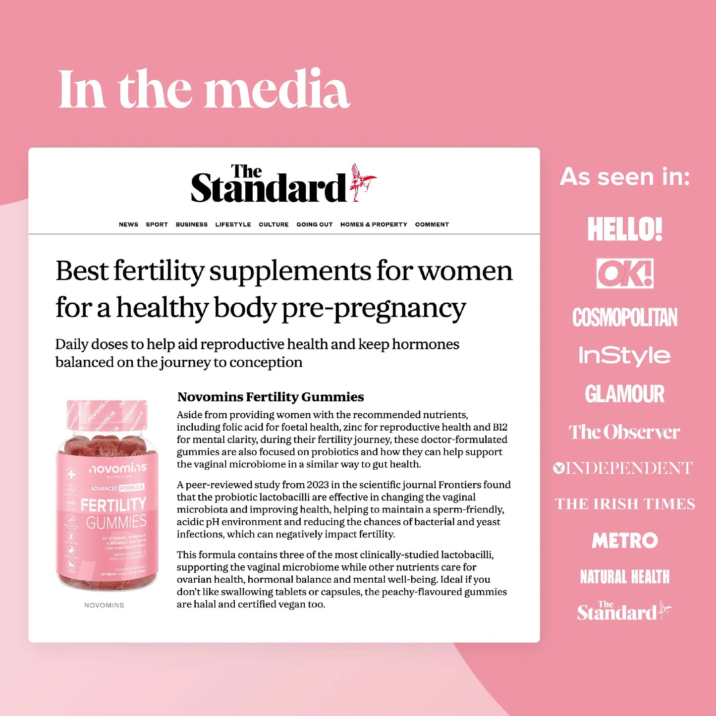 fertility supplements for women for a healthy body pre-pregnancy, reproductive health and hormone balance on the journey to conception