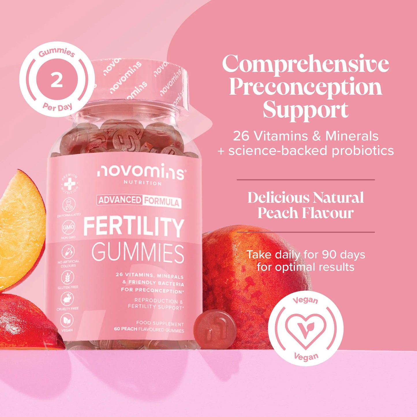 vegan fertility gummies for women contain prenatal vitamins for women trying to concieve