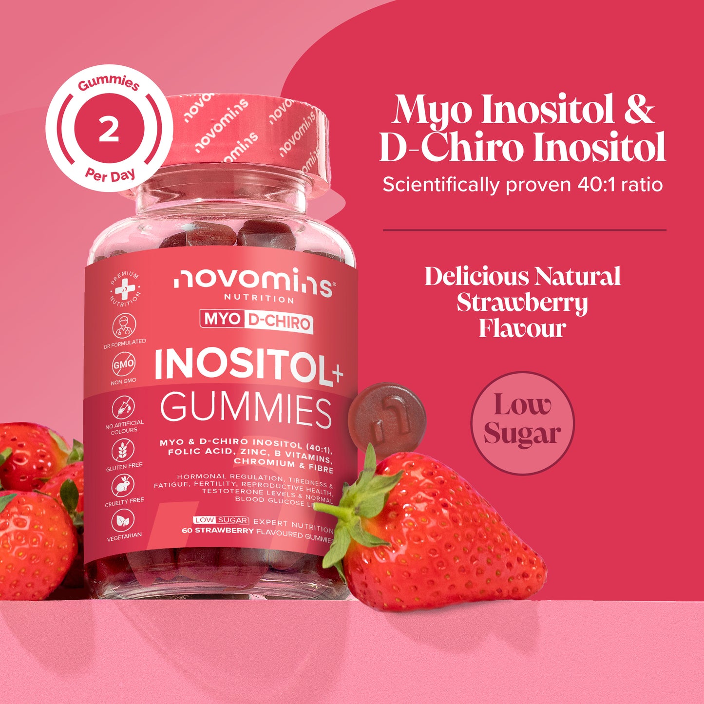 Myo-Inositol & D-Chiro Inositol (40:1) for women with zinc, folic acid and vitamin b12