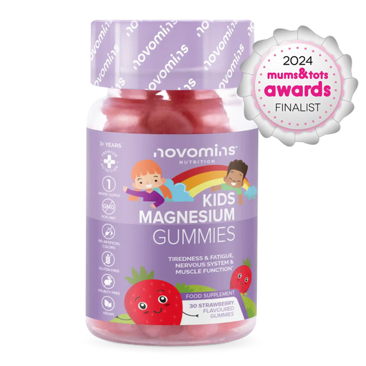 novomins kids magnesium gummies for tireness and fatigue, nervous system and muscle function