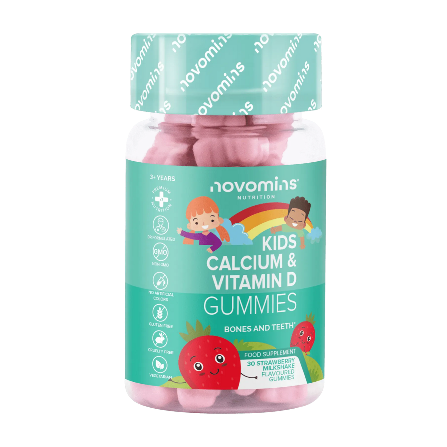 novomins chewable kids calcium and vitamin d tablets for teeth and bones