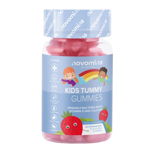 kids tummy gummies with firendly bacteria, vitamin d and calcium for children 3 years old