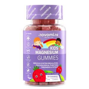 novomins kids magnesium gummies for tireness and fatigue, nervous system and muscle function