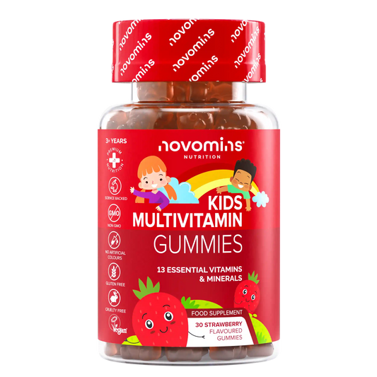 novomins kids multivitamin gummies with 13 essential vitamins and minerals for kids