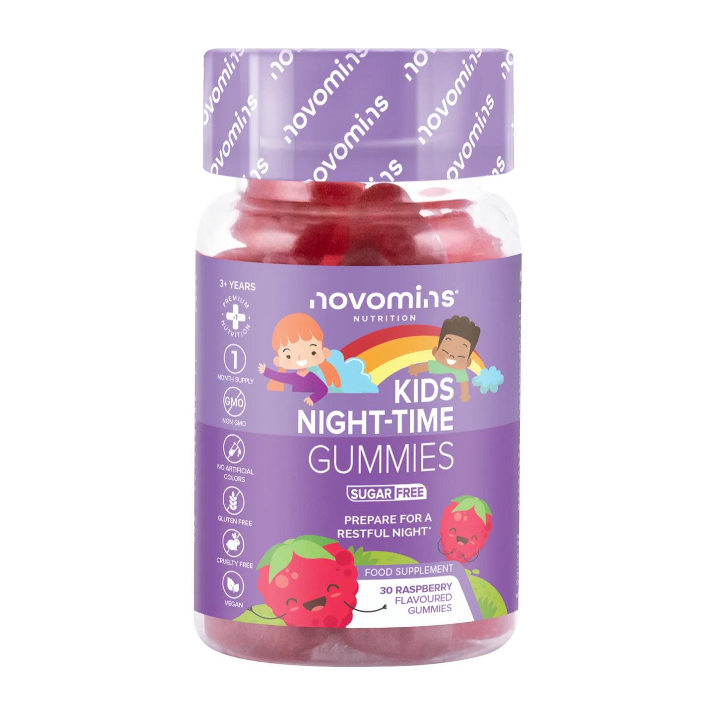 novomins kids night time sleep gummies for kids sugar free for restful sleep for children