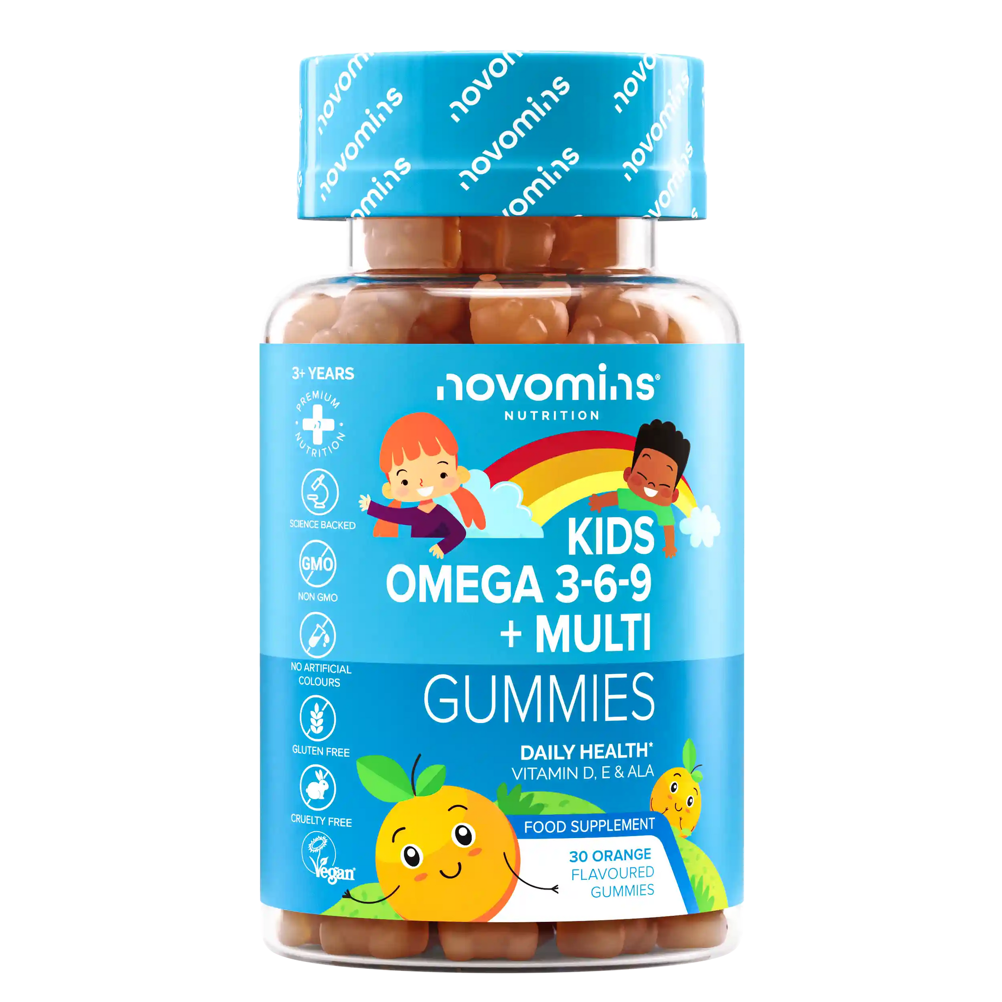 kids omega 3 6 9 gummies with multivitamin gummies for brain support