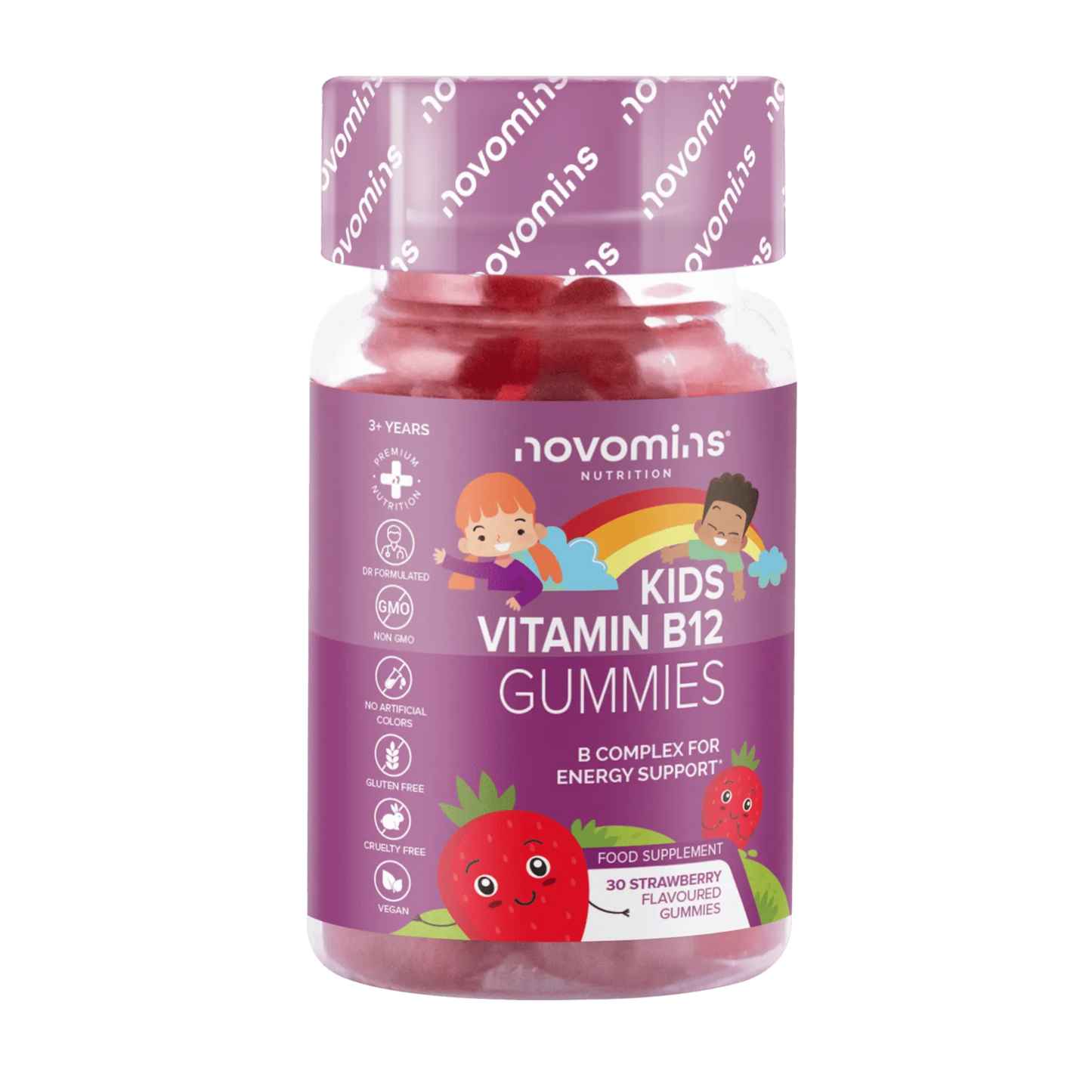 kids vitamin b12 gummies for energy support for kids 3+ years old