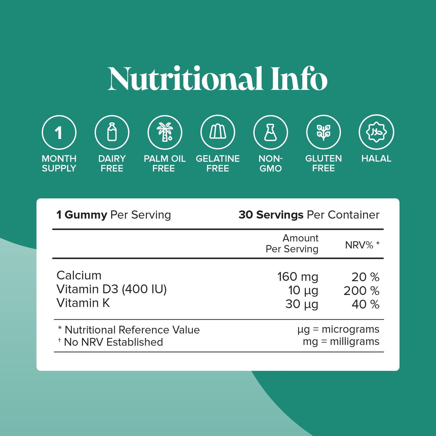 Novomins calcium and vitamin d 400 iu with vitamin K tablets for kids are gluten-free cruelty-free and made with safe ingredients