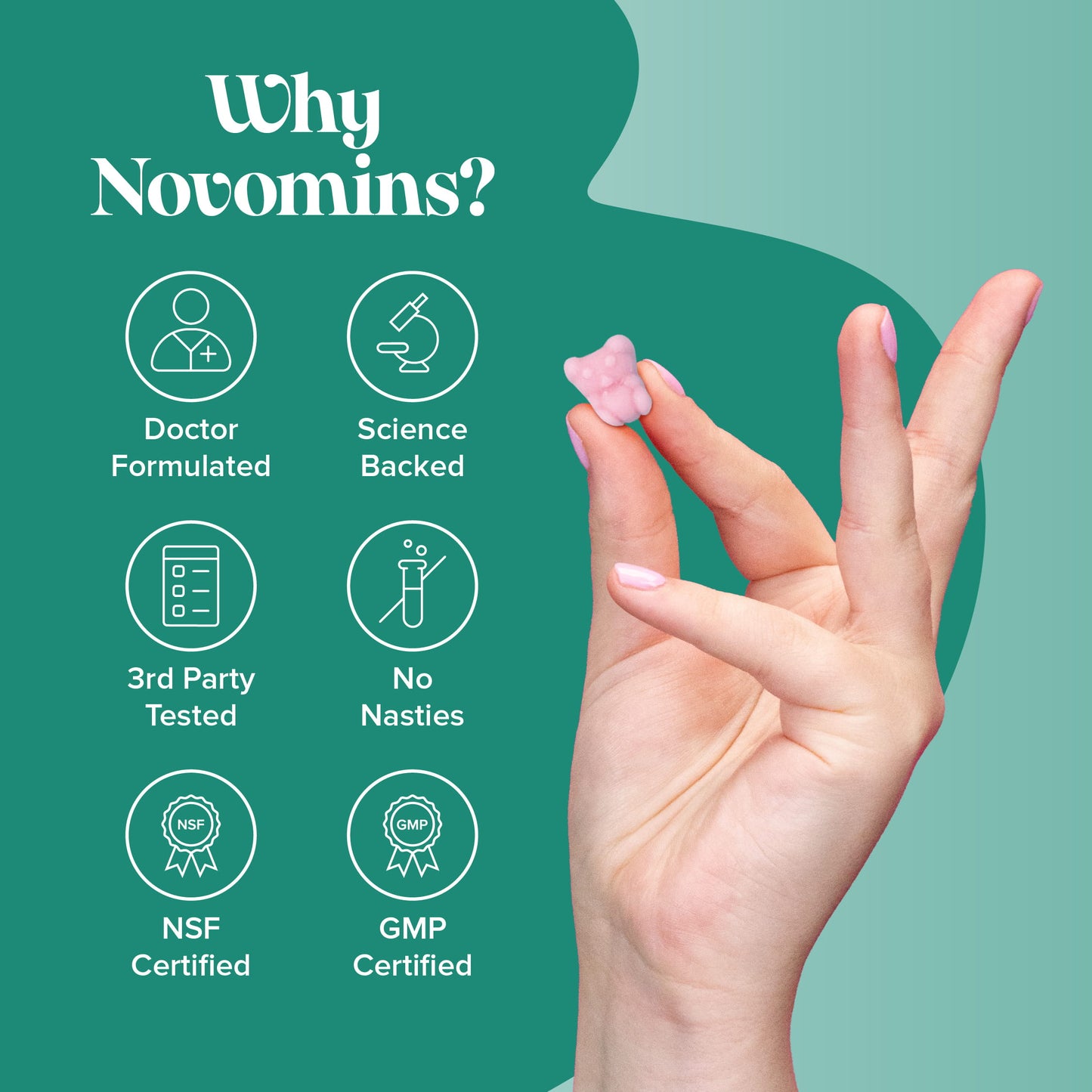 Novomins vitamins for kids are gluten-free cruelty-free and made with safe ingredients