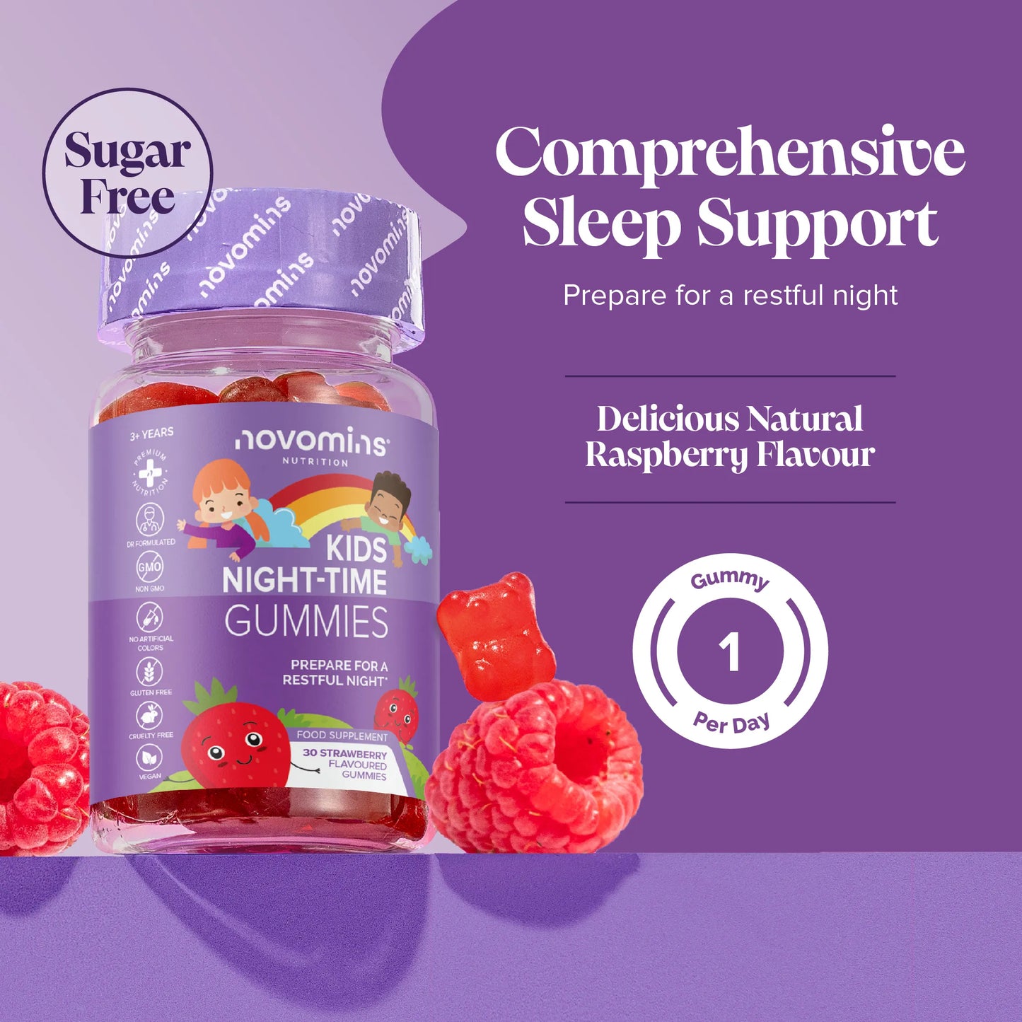 sleep support with magnesium without melatonine for restful night for kids