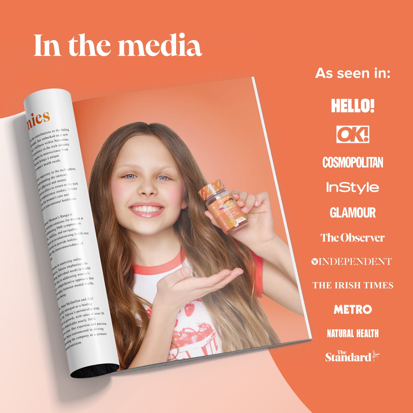 UK made vitamin c kids immune system booster  seen in the media all over the world