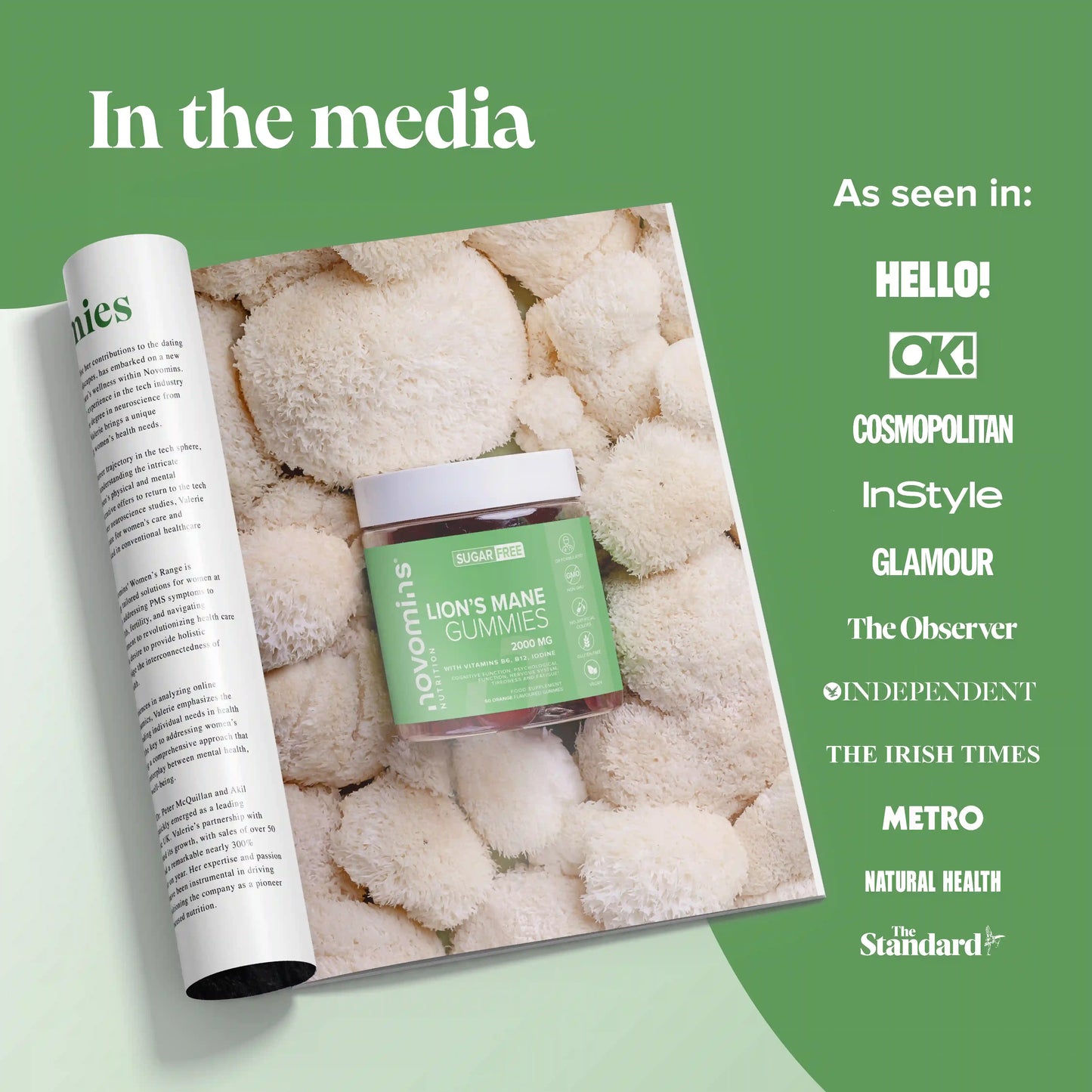 lions mane gummies for adults made in UK and seen in the media all around the world