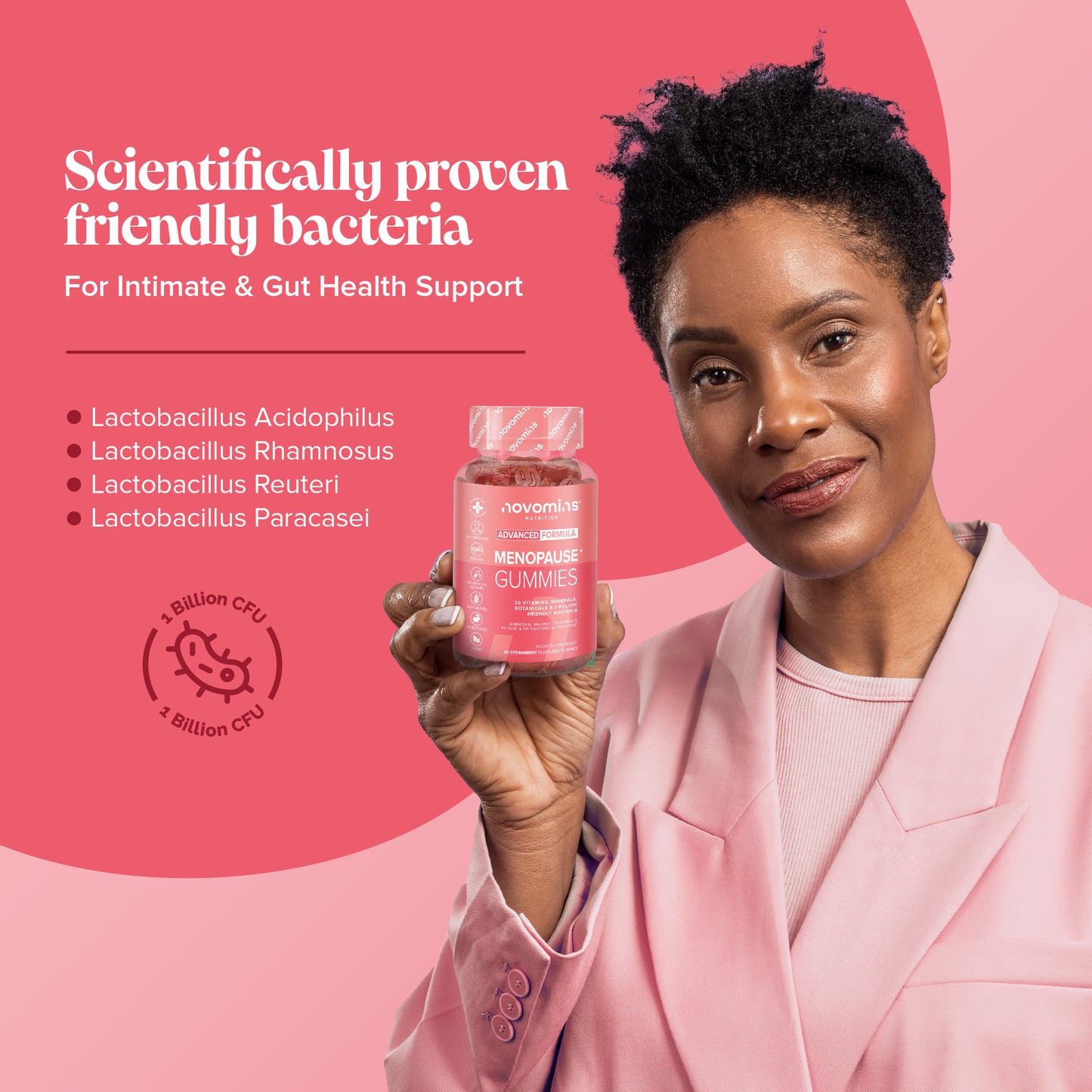 scientifically proven friendly bacteria for intimate health and gut health support 