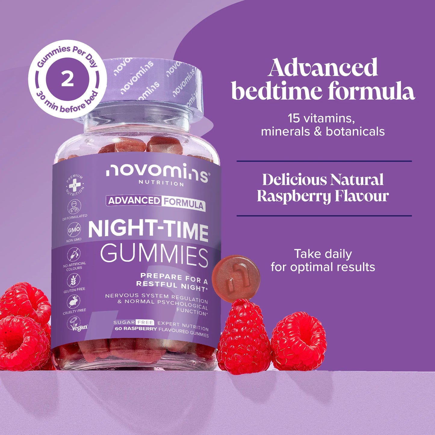 advanced night time formula sleep supplement with 15 vitamins minerals and botanicals without melatonin