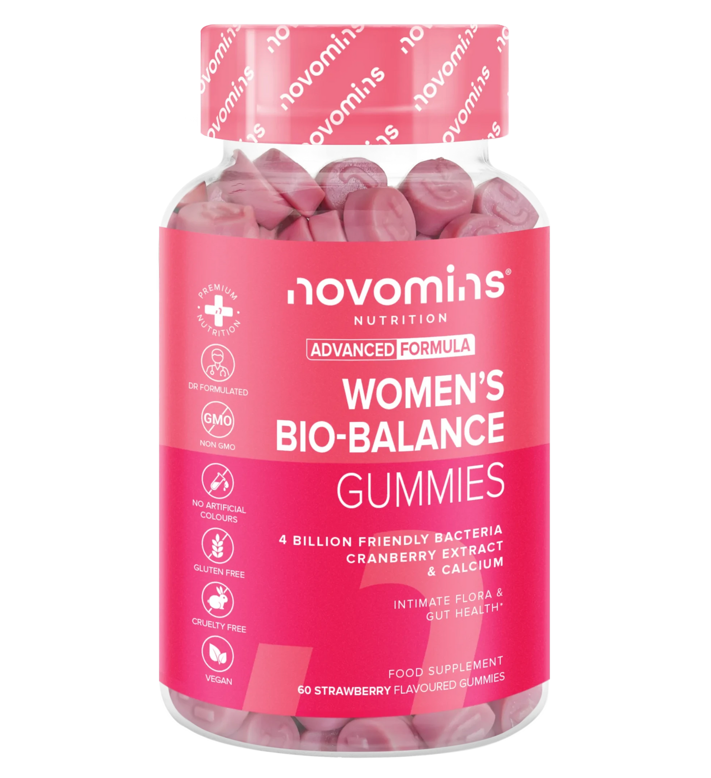 women's bio balance gummies probiotics for women with 4 billion friendly bacteria and cranberry extract for UTI