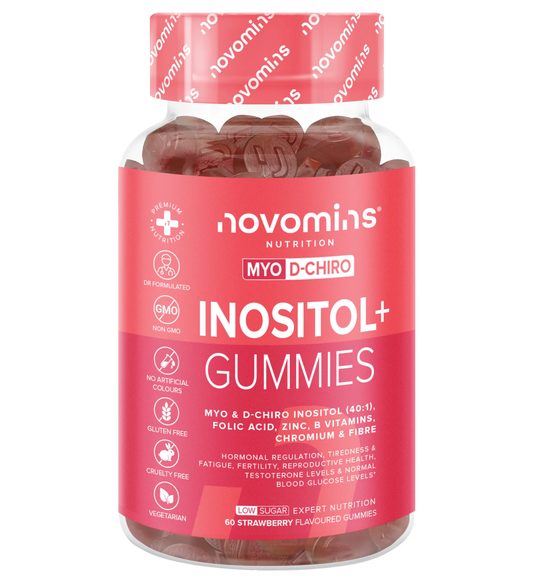 novomins inositol gummies are PCOS supplements for women and a vegan alternative to inositol tablets