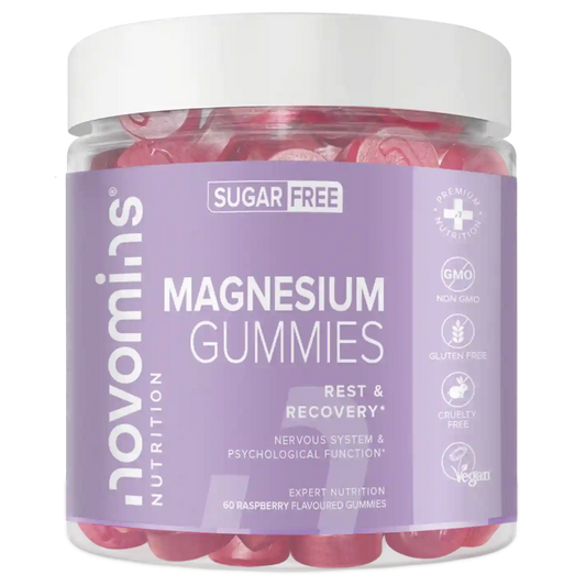 sugar free novomins gummy magnesium supplements for rest and recovery with magnesium citrate