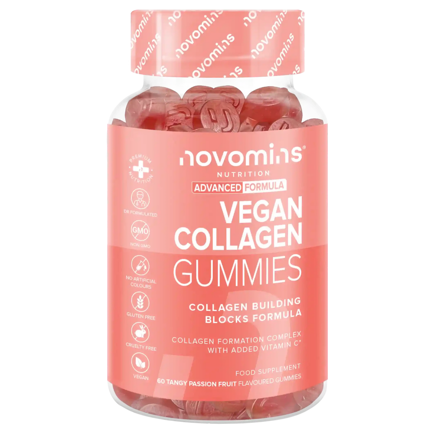 novomins vegan collagen gummies with added vitamin c for adults and teenagers