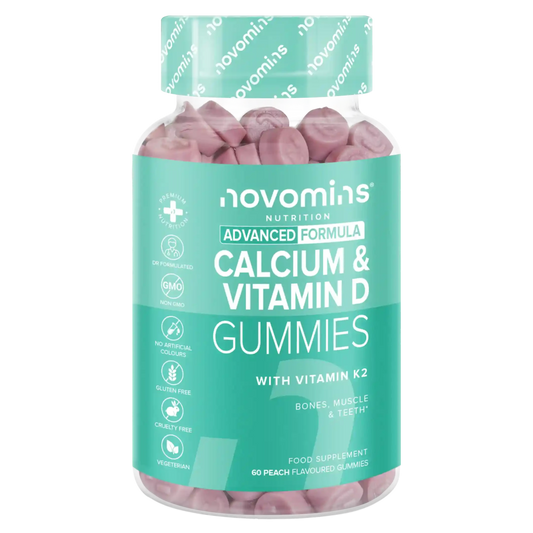 calcium and vitamin d tablets with vitamin k for healthy bones, teeth and muscles