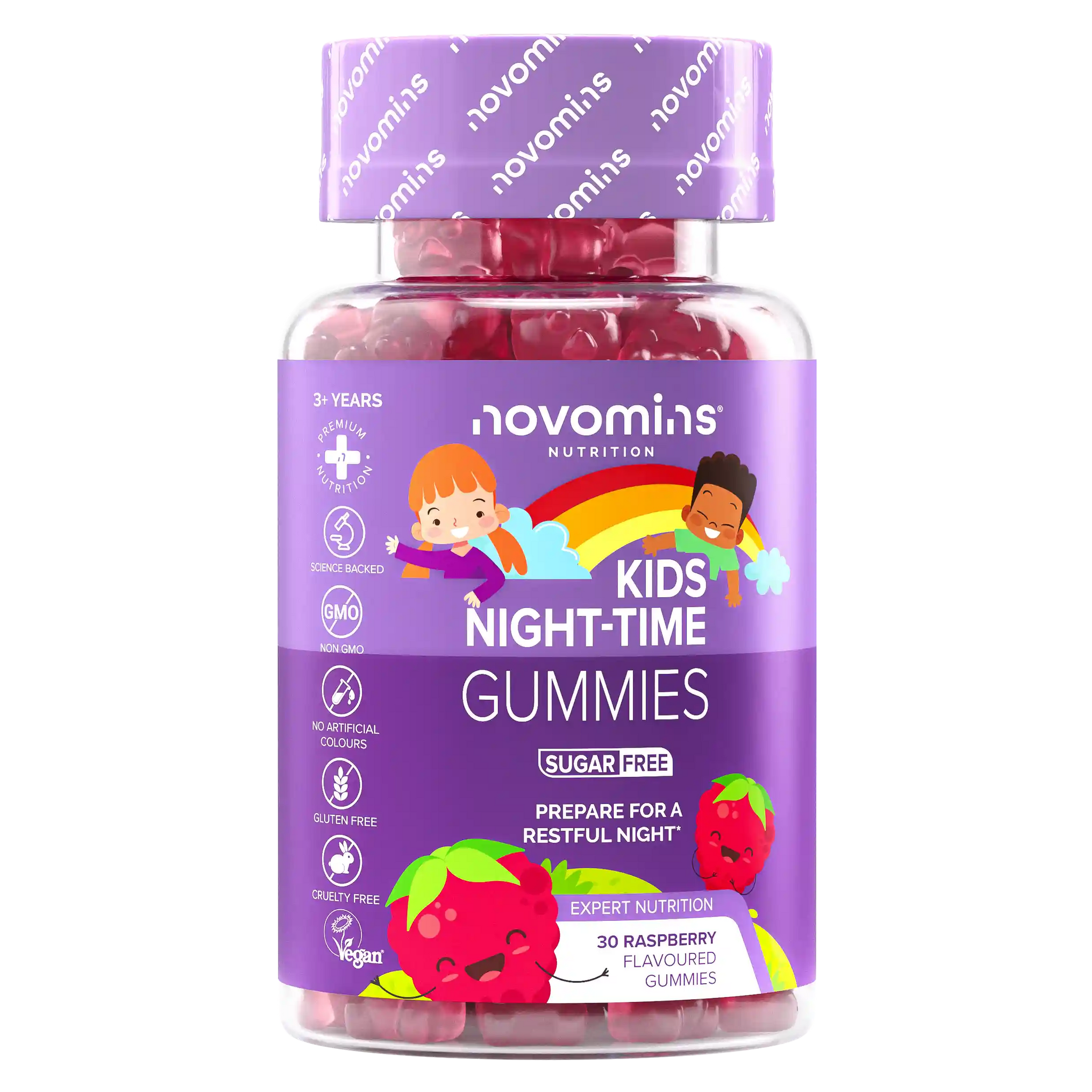 novomins kids night time sleep gummies for kids sugar free for restful sleep for children