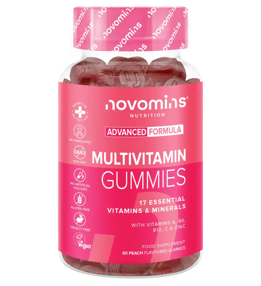 novomins multivitamin gummies with 17 essential vitamins and minerals for overall wellbeing