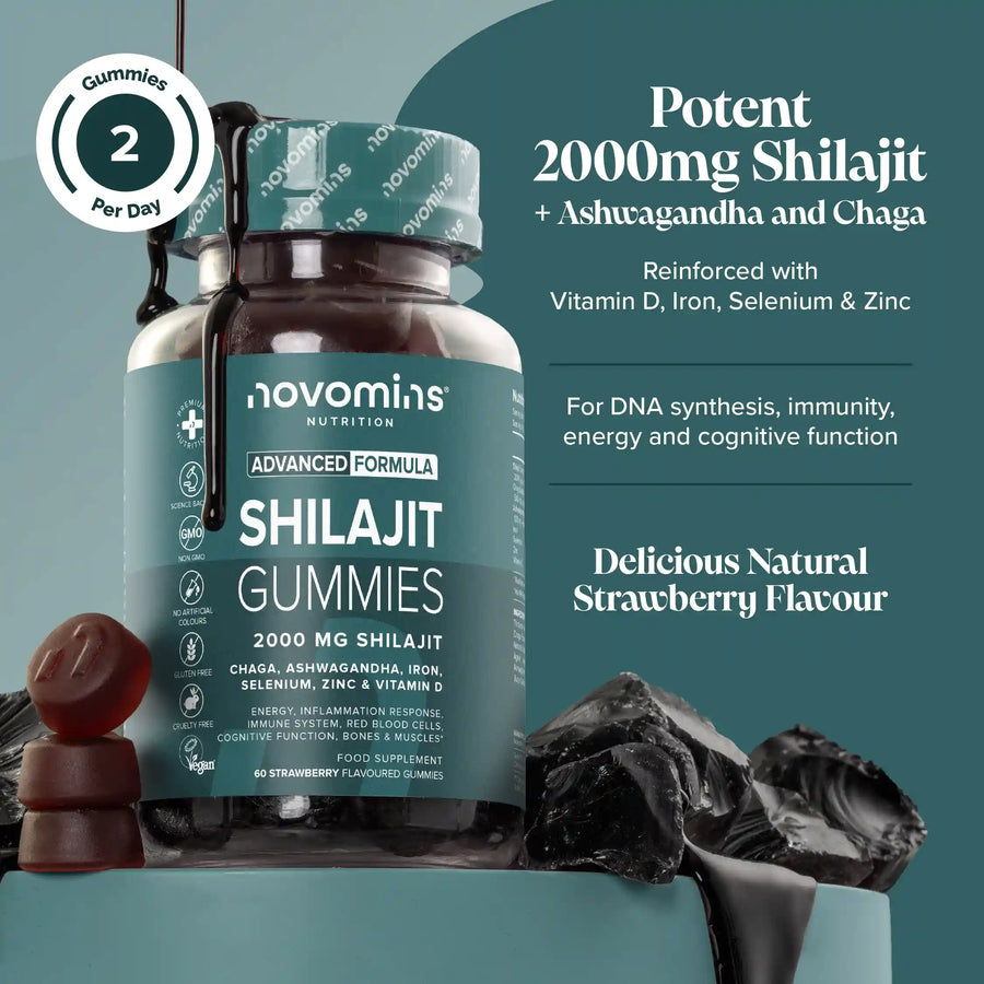 Shilajit Gummies 1000mg Sugar Free - Pure Himalayan Shilajit Supplement For Men &amp; Women - High In Trace