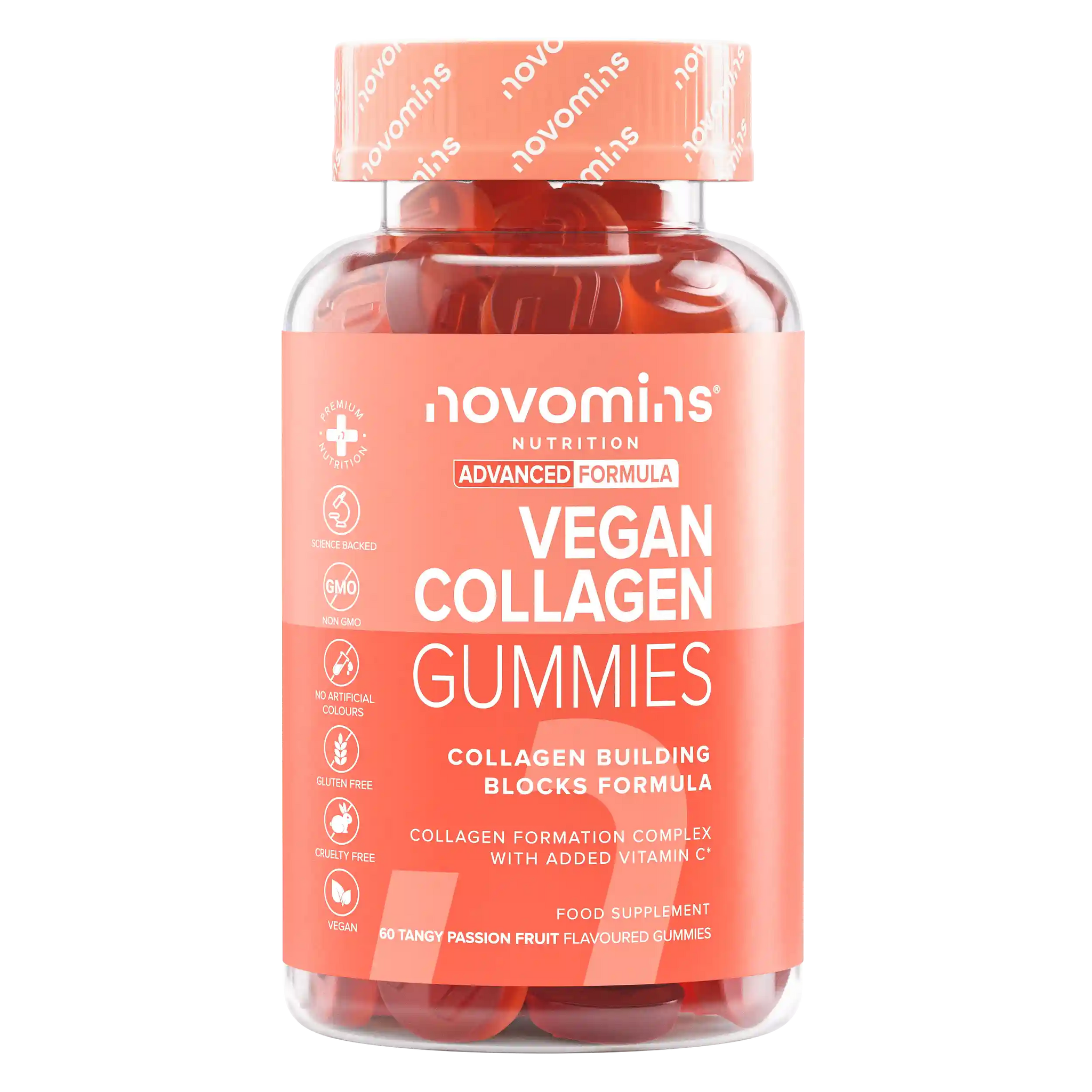 novomins vegan collagen gummies with added vitamin c for adults and teenagers
