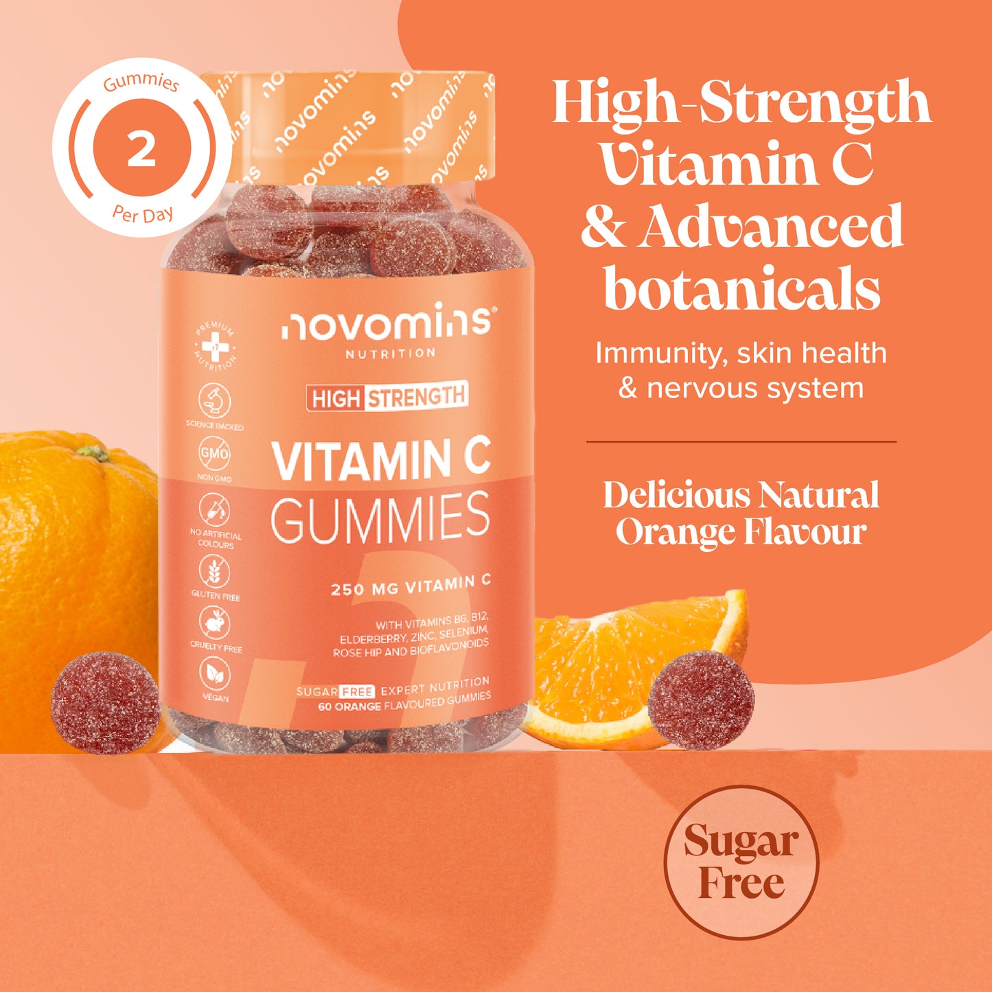 high strength vitamin c for immune system support skin health and nervous system with zinc vitamin b6 and b12