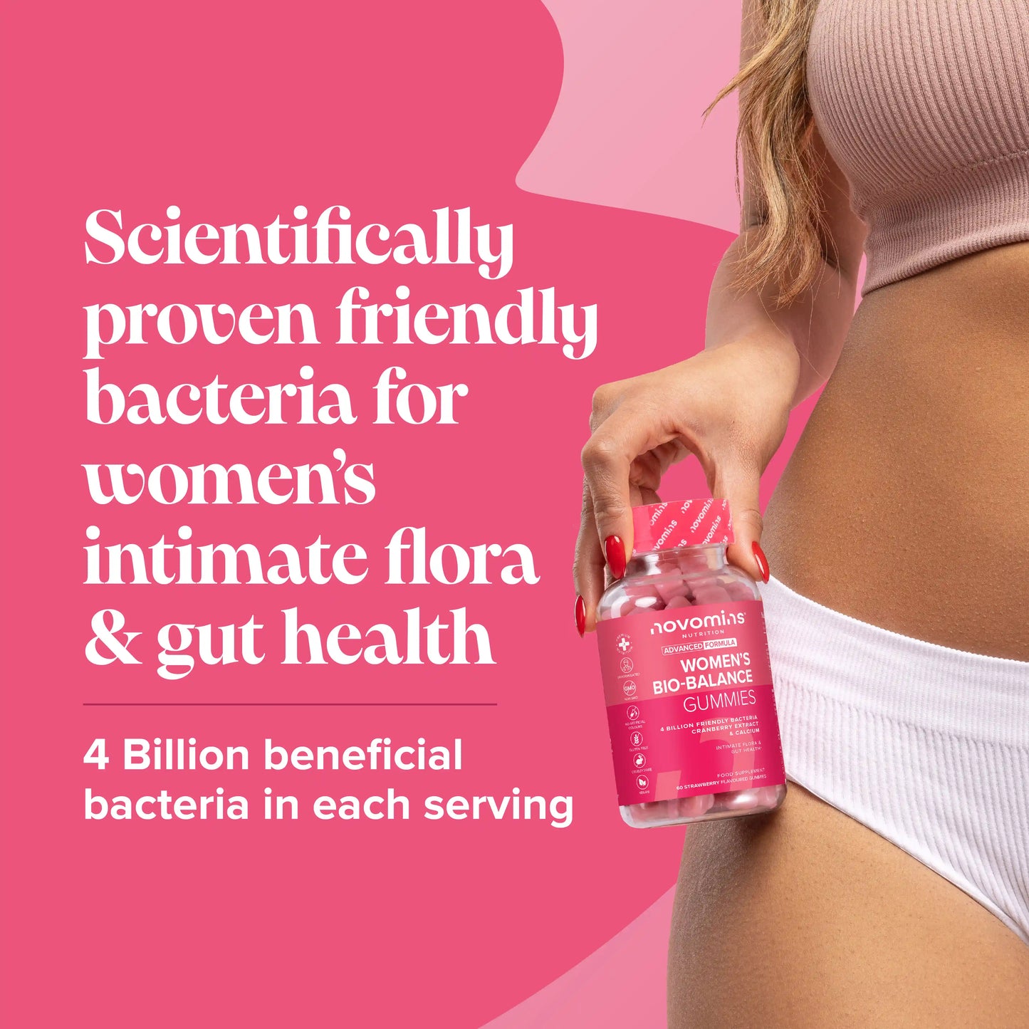 scientifically proven friendly bacteria for women's intimate flora and gut health