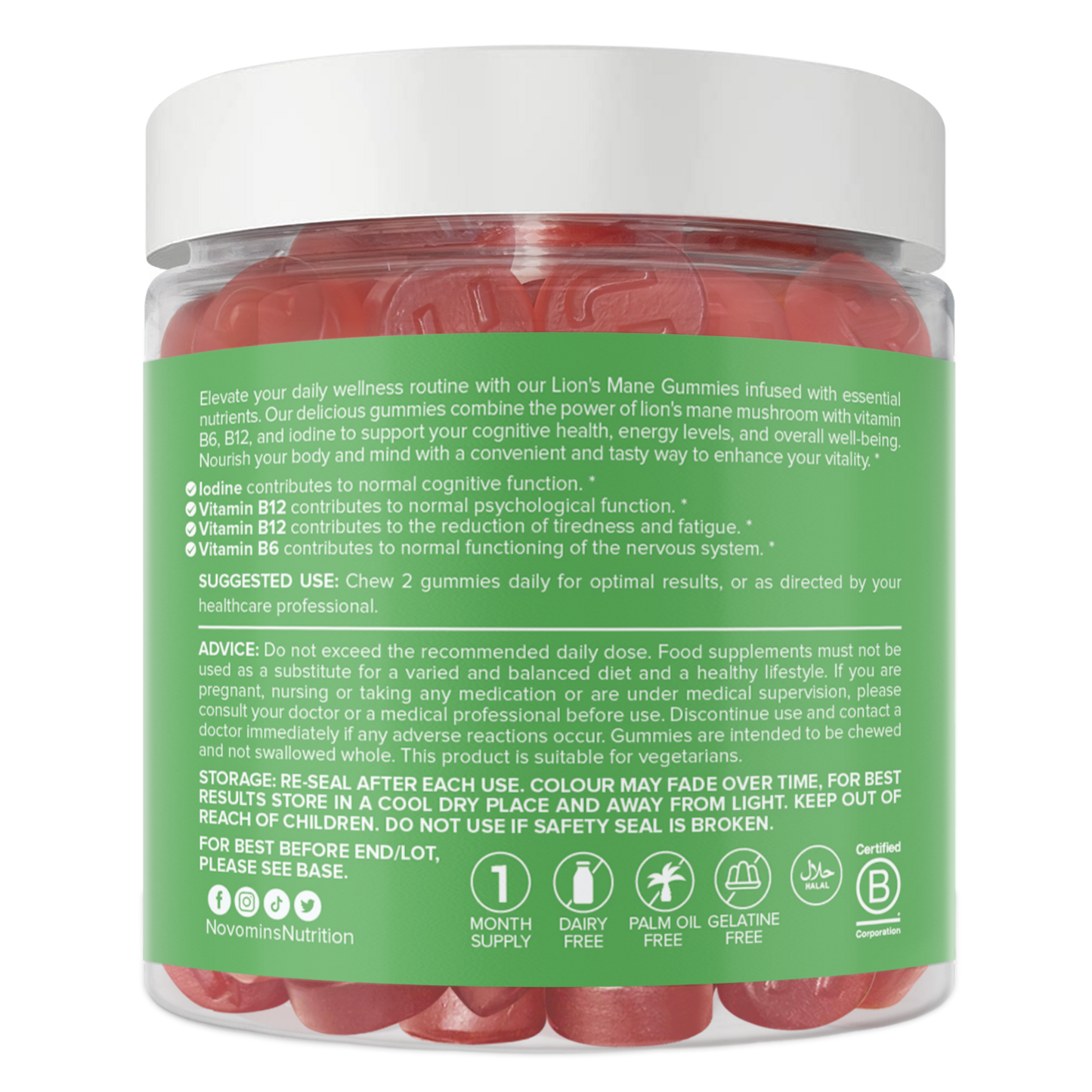 lion's mane gummies for energy levels, focus, mind, and better cognitive function